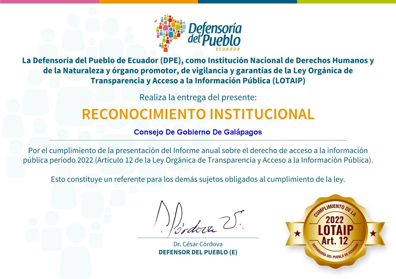 RECONOCIMIENTO LOTAIP CGREG